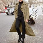 Windbreaker Jackets for Men Classic Loose Long Casual Trendy Solid Jacket