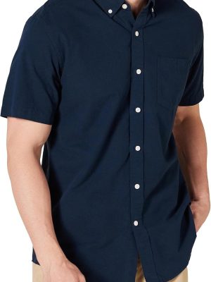 Men's Regular-Fit Short-Sleeve Pocket Oxford Shirt
