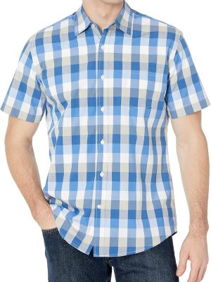 Men's Regular-Fit Short-Sleeve Poplin Shirt