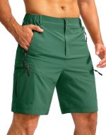 Men's Hiking Cargo Shorts 9" Lightweight Outdoor Work Shorts for Men Travel Golf Camping Casual with 5 Zipper Pockets