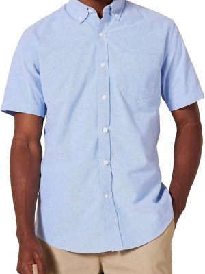 Men's Regular-Fit Short-Sleeve Pocket Oxford Shirt
