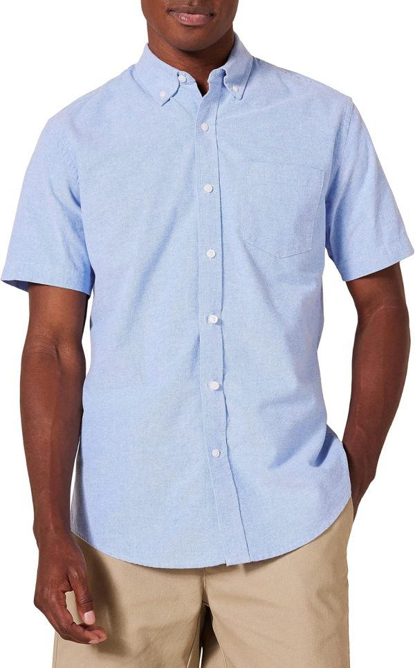 Men's Regular-Fit Short-Sleeve Pocket Oxford Shirt