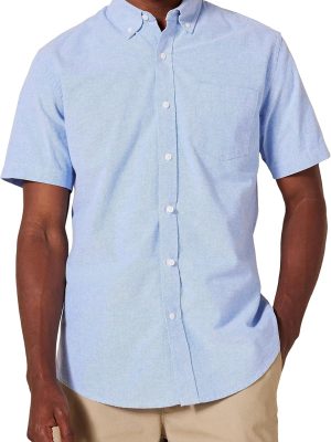 Men's Regular-Fit Short-Sleeve Pocket Oxford Shirt