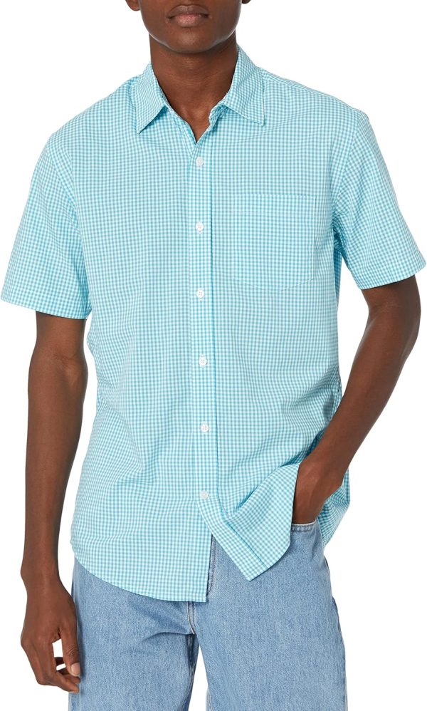 Men's Regular-Fit Short-Sleeve Poplin Shirt